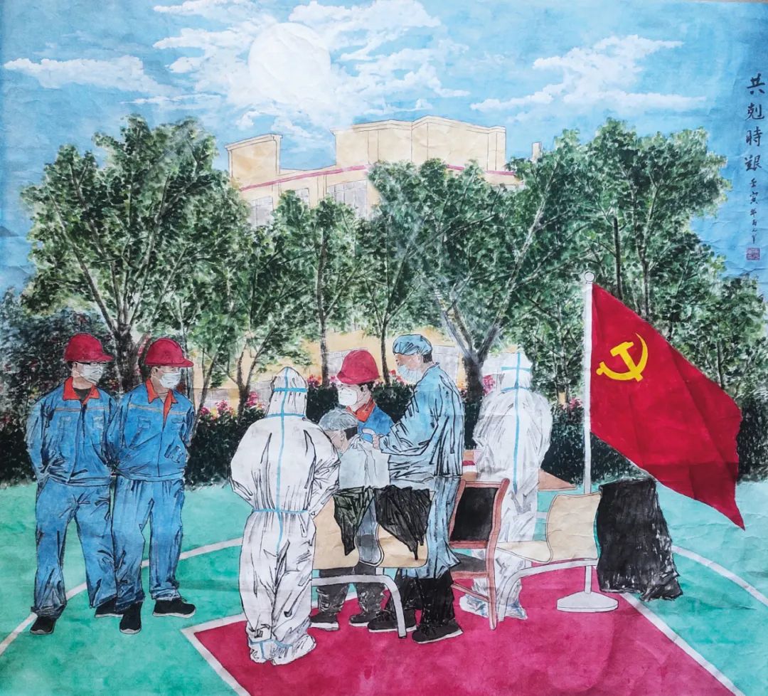 		携手抗疫显继续 建材字画传真情_责任与文化_尊龙凯时集团有限公司	